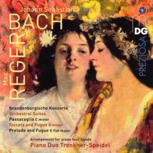 Johann Sebastian Bach • Max Reger, Arrangements for piano four hands