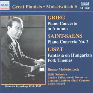 Great Pianists – Moiseiwitsch 5 / Naxos