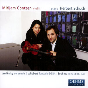 Mirijam Contzen, Zemlinsky • Schubert • Brahms / OehmsClassics