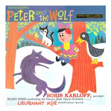 CD Peter und der Wolf mit Boris Karloff (Sprecher) und dem Orchester der Wiener Staatsoper, Foto: Vanguard