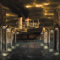 Szenenbild zur Oper Die Passagierin am Theater Lübeck, Foto: Hans Kudlich